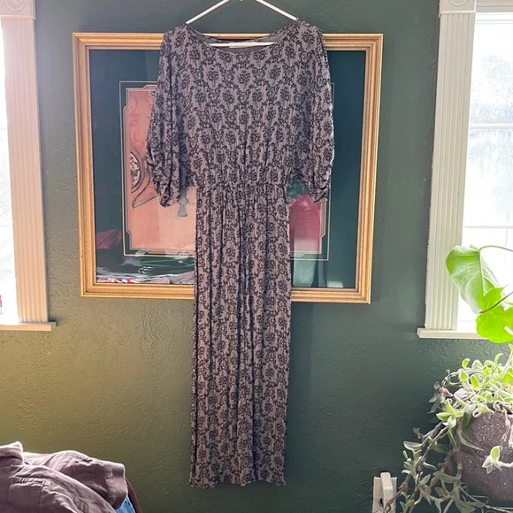 Christy Dawn Mia Dress Deadstock Gray Jacquard XS - Picture 2 of 6